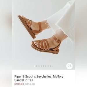 Seychelles for Piper & Scoot | Mallory Sandal | Tan Size 7